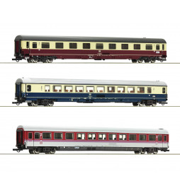 Roco 74133 - Zestaw 3 wagonów pociągu EC Leonardo da Vinci (zestaw 1)