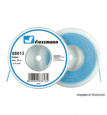 Viessmann 68613  - Przewód 25 m, 0,14 mm2, niebieski