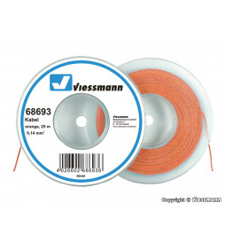 Viessmann 68693  - Przewód 25 m, 0,14 mm2, pomarańczowy