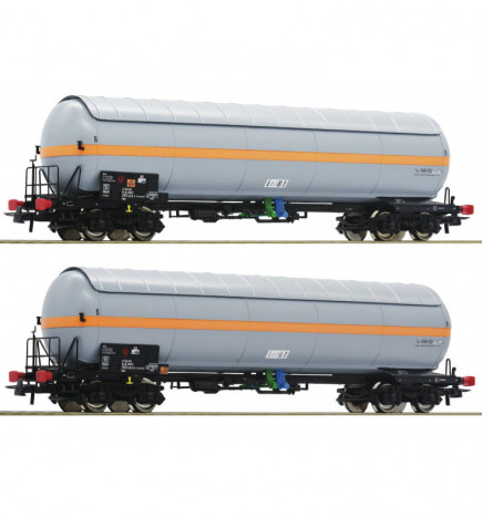 Roco 76073 - 2 piece set: Pressure gas tank wagons Nacco