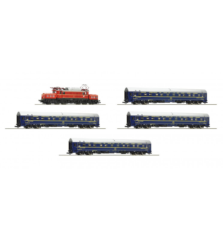 Roco 61469 - 5 piece set: Electric locomotive class 1020 and 4 sleeping cars