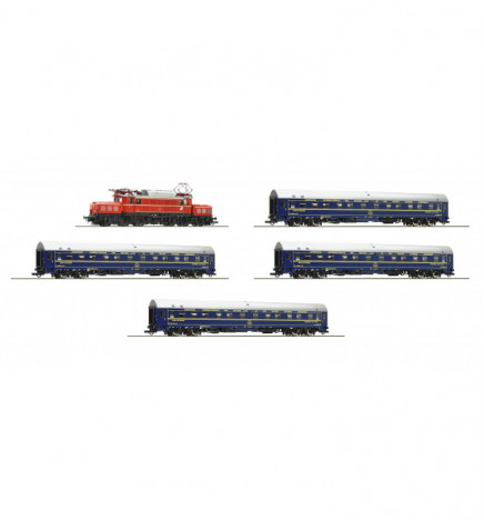 Roco 61469 - 5 piece set: Electric locomotive class 1020 and 4 sleeping cars