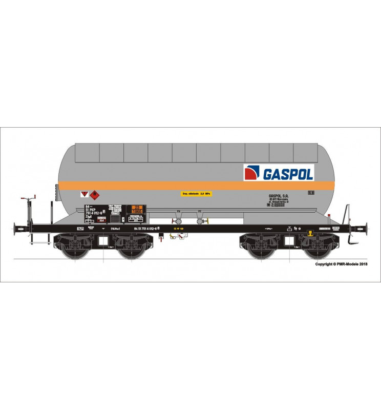 Tillig TT 501920 - 4-osiowy wagon cysterna Zagk GASPOL, PKP ep. Vc, skala TT