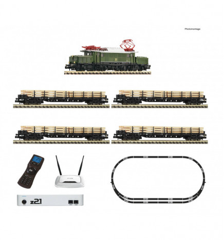 Fleischmann 931886 - Cyfrowy zestaw startowy z21® z lokomotywą serii 194 DCC Sound oraz pociągiem towarowym DB, skala N