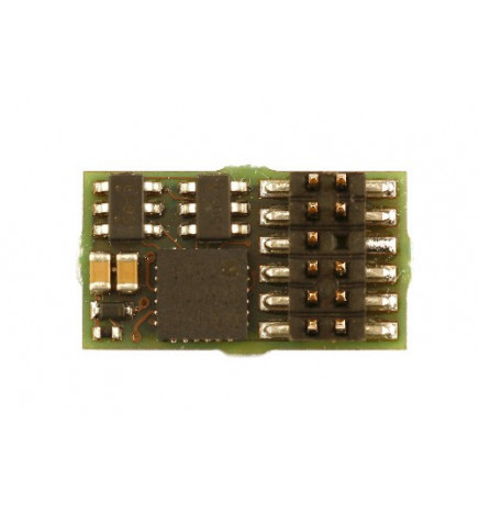 Miniaturowy dekoder DCC/SX/MM jazdy i oświeltenia D&H DH12A PluX12 12-pin