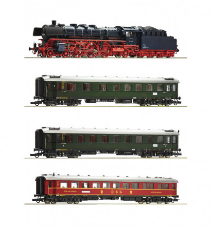 Roco 61474 - Zestaw specjalny: Parowóz cyfrowy 03.10 oraz 3 wagony pospieszne DB, DCC z dźwiękiem