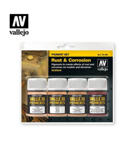 Vallejo 73194 - Zestaw 4 pigmentów "Rdza i korozja"