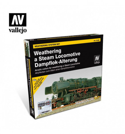 Vallejo 73099 - Zestaw farb do patynowania (weatheringu) parowozów