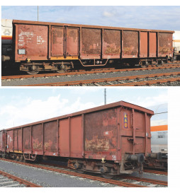 Piko 58381 - 2 wagonów towarowych odkrytych typu Eaos, DB