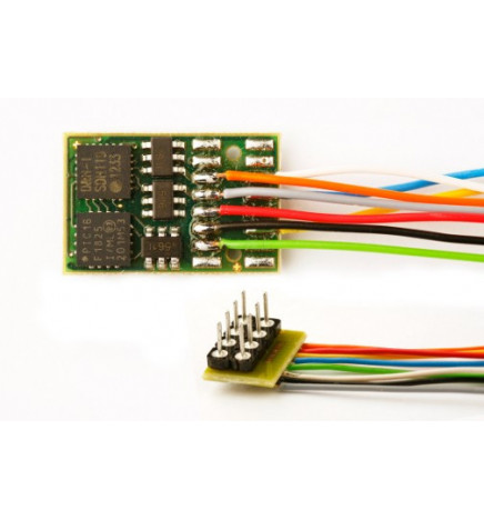 Dekoder DCC/SX/MM jazdy i oświeltenia D&H DH16A-2 8-pin z przewodami