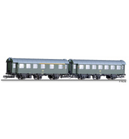Tillig TT 01015 - Passenger coach set of the DB with one 1st/2nd class and one 2nd class passenger coach, Ep. IV -NEW-, H0