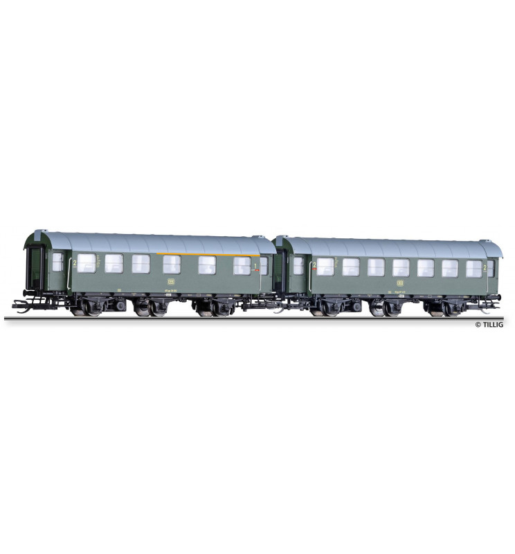 Tillig TT 01015 - Passenger coach set of the DB with one 1st/2nd class and one 2nd class passenger coach, Ep. IV -NEW-