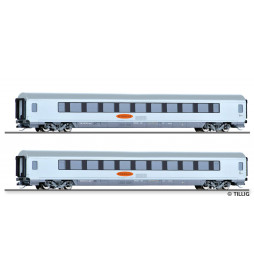 Tillig TT 01024 - Passenger coach set “Metropolitan 3“ of the DB AG with two passenger coaches, Ep. V