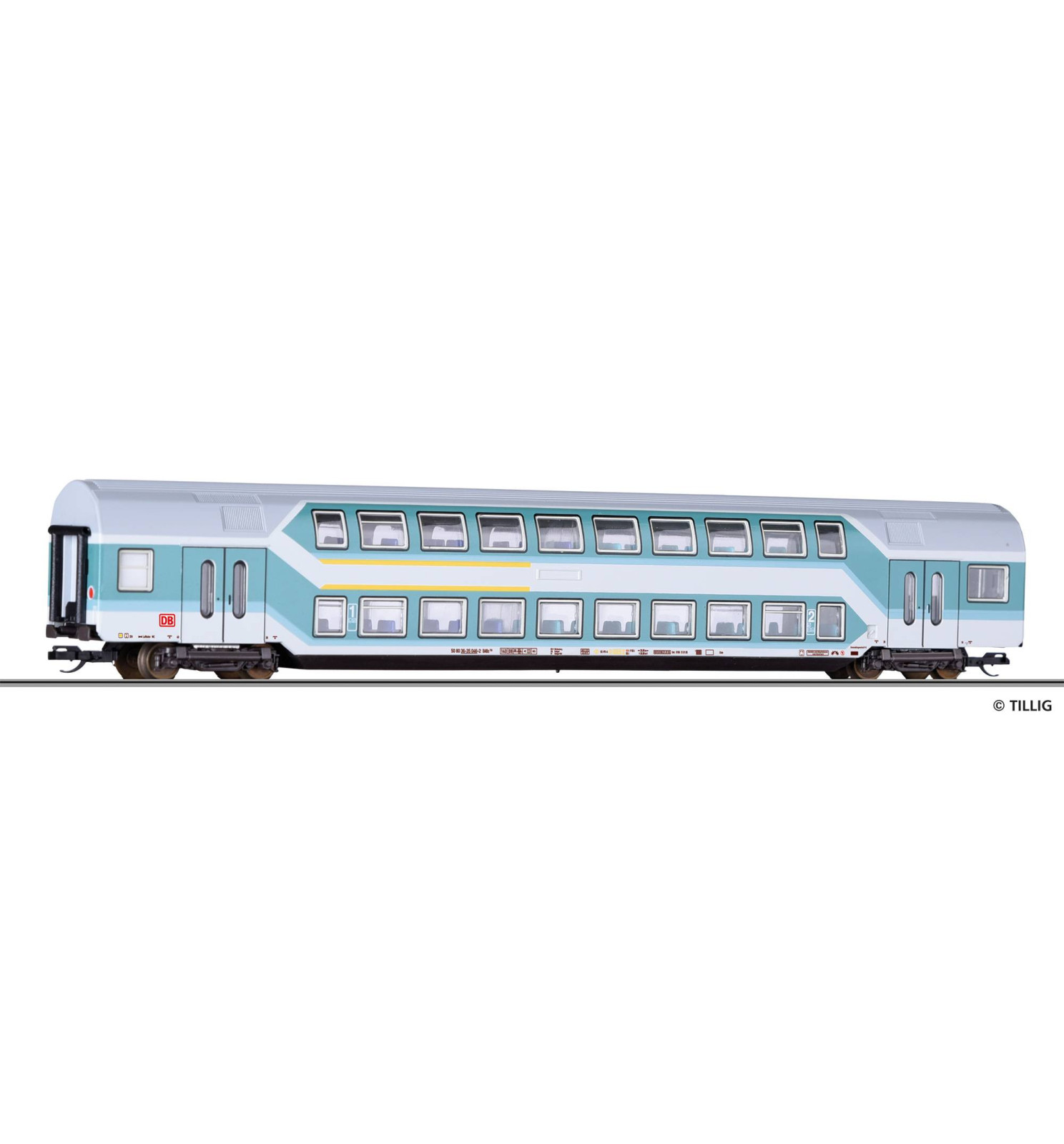 Tillig TT 16803 - 1st/2nd class double-deck coach DABz 755 of the DB AG, Ep. V, H0