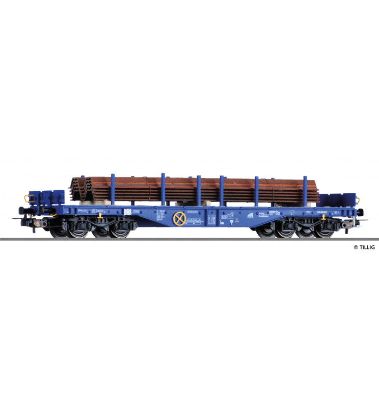 Tillig H0 76774 - Flat car Sgmmns 4505 of the ERR (European Rail Rent GmbH) with load, Ep. VI