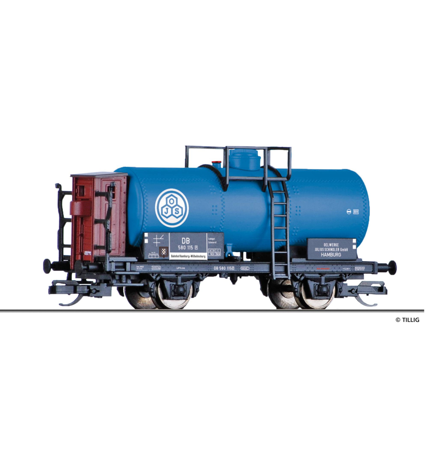 Tillig TT 95864 - Tank car “Ölwerke J. Schindler” of the DB, Ep. III, H0
