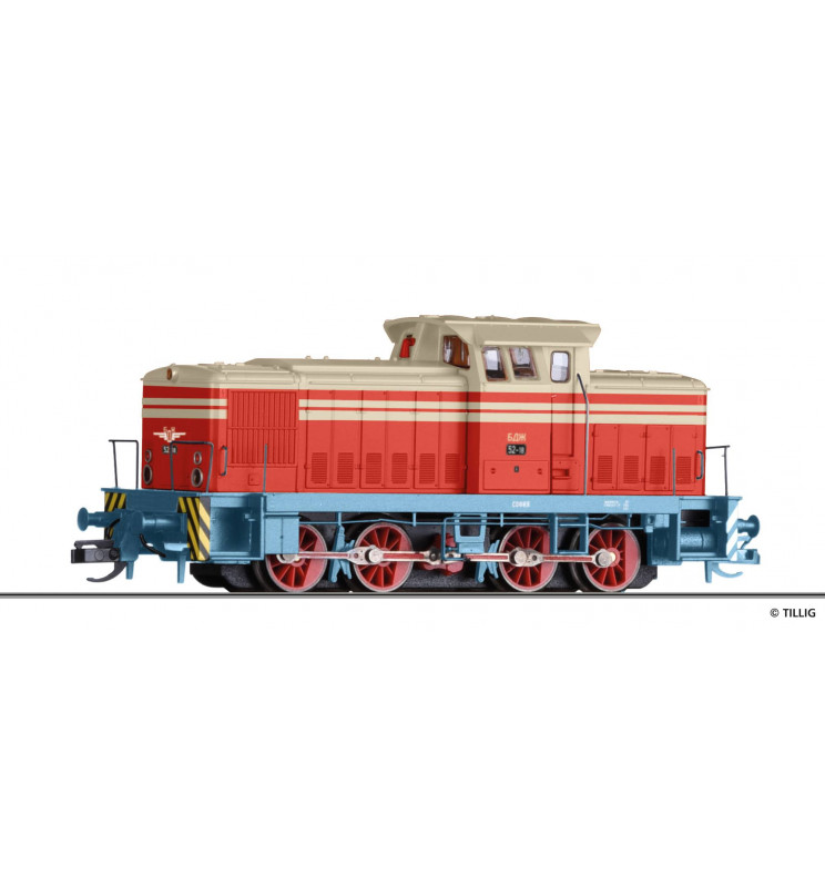 Tillig TT 96323 - Diesel locomotive class 52 of the BDZ, Ep. III
