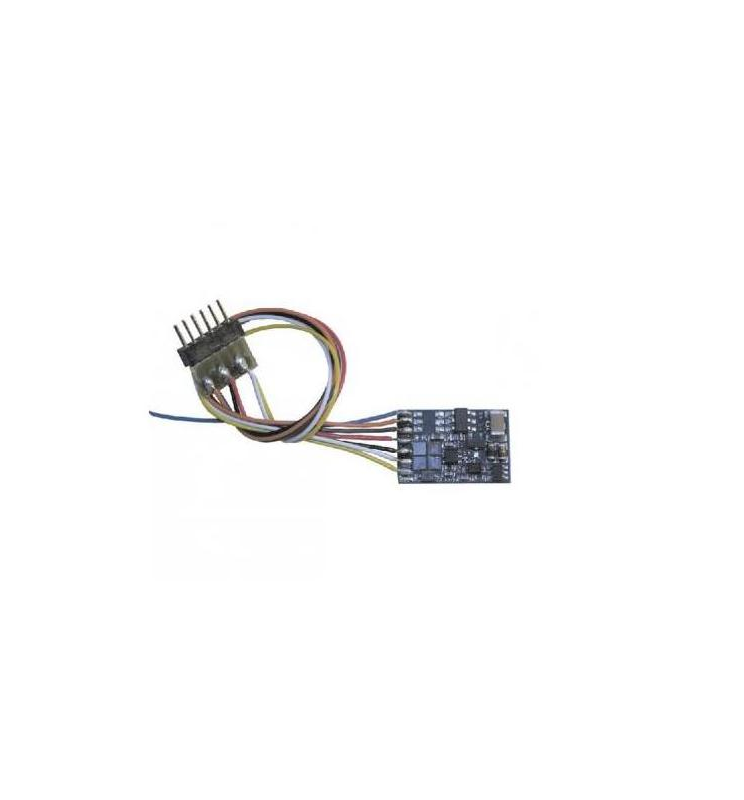 Dekoder funkcyjny LokPilot Fx micro V3.0, MM/DCC/SX, 6-pin NEM651 z przewodami - ESU 52624