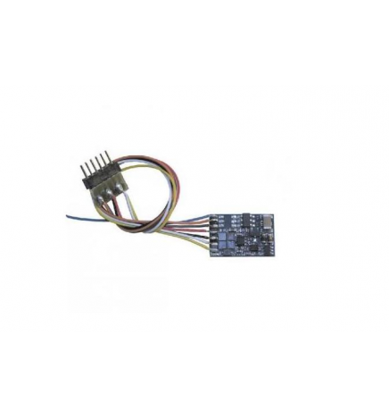 Dekoder funkcyjny LokPilot Fx micro V3.0, MM/DCC/SX, 6-pin NEM651 z przewodami - ESU 52624