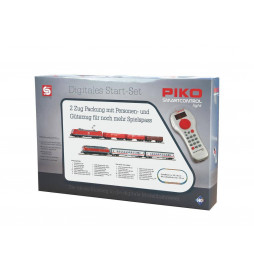 Piko 59013 - Podwójny cyfrowy zestaw startowy SmartControl® light BR 185 + BR 218 z torami na nasypie