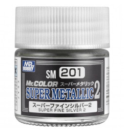 Mr.Hobby SM-201 - Metalizer Super Fine Silver 2, srebrny