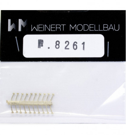 Weinert 74005 - Złączki szynowe z imitacją przytwierdzenia szyny, mosiężne, MeinGleis Code 75, 16 szt.