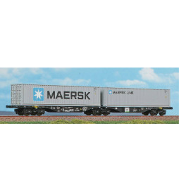 ACME 40360 - Podwójna platforma kontenerowa Sggrss '80 PKP Cargo, Ep. VI + 2 kontenery Maersk