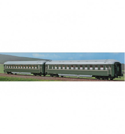 ACME AC55173 - Set with 2 russian sleeping cars of SZD, for international trains, original state