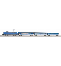 Piko 97938 - Zestaw startowy lokomotywa elektryczna BR 185 z 3 wagonami pasażerskimi, MAV, epoka VI