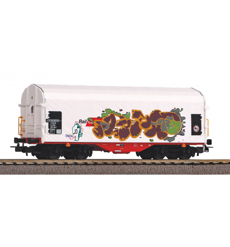 Piko 58982 - Wagon towarowy z plandeką Rail Cargo Austria malowanie Graffiti epoka VI