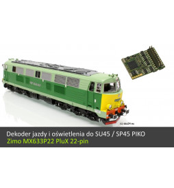 Dekoder jazdy i oświetlenia do SU45 / SP45 Piko - Zimo MX637P22 PluX 22-pin