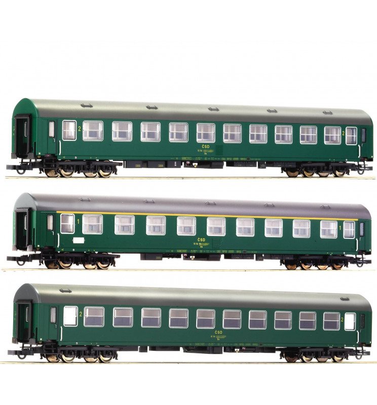 Roco 74190 - Zestaw 3 wagonów pasażerskich D 375 Vindobona CSD, ep. IV-V