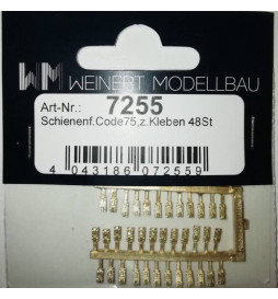 Weinert 74356 - Podkładki ruchome Glp19 z uchwytem kierownicy do samodzielnej budowy rozjazdów, MeinGleis Code 75, 14 szt.