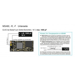 ZIMO MS480P16 Dekoder jazdy i dźwięku 16Bit (3W) DCC+MFX PluX 16-pin