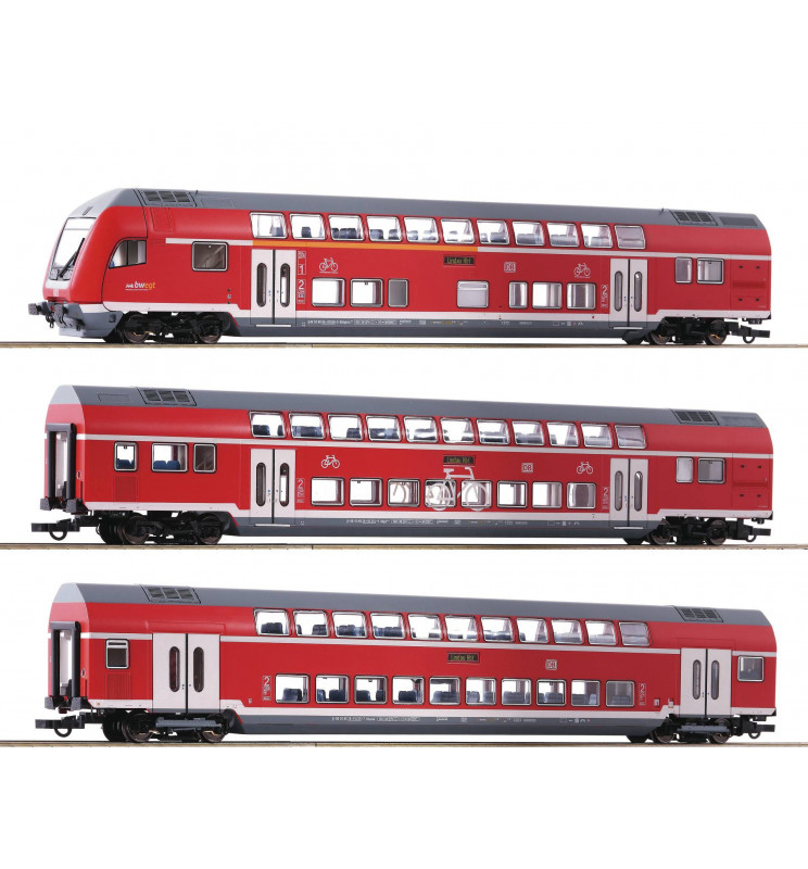 Roco 74150 - Zestaw 3 wagonów piętrowych DB AG z wagonem sterowniczym