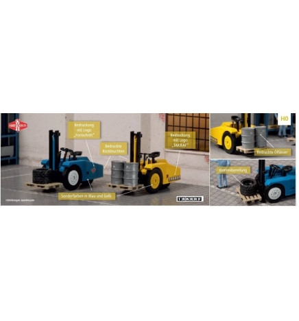 Auhagen 40505 - Zestaw 2 wózków widłowych