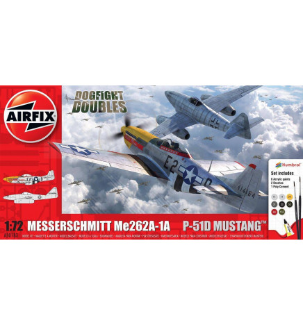 Airfix 50183 - Zestaw podarunkowy: Messerschmitt Me262 oraz Mustang P51-D