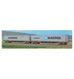 ACME 45101 - Zestaw 2 wagonów kontenerowych typu Sgns z kontenerami MAERSK, epoka V