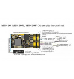 Dekoder dźwięku do modelu SM42 Piko - Zimo MX645R (3W) DCC 8-pin z przewodami