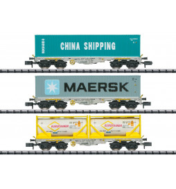 Trix TX18703 - Zestaw wagonów kontenerowych Sgmmns 1