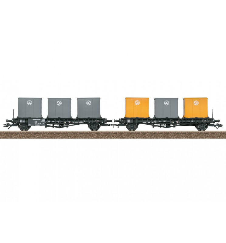 Trix TX24161 - 2 wagony Laabs, z pojemnikami