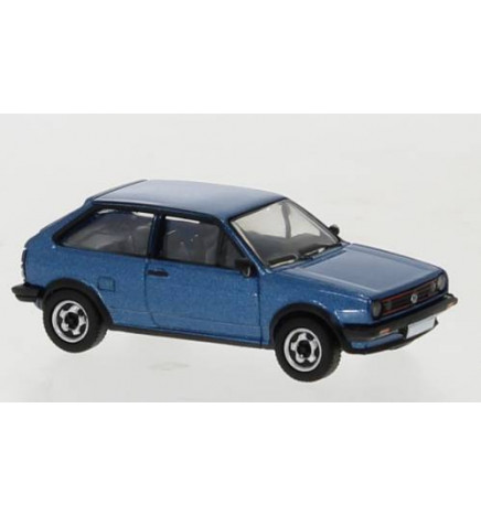 Brekina PCX870203 - VW Polo II Coupe, niebieski metalik, rok 1985