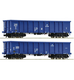 Roco 37651 - Zestaw 2 węglarek Eanos, PKP Cargo, ep. VI, skala TT