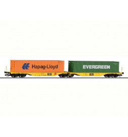 Tillig TT 018069 - Wagon kontenerowy Sggmrs CLIP Intermodal Sp. z o.o., epoka VI, skala TT