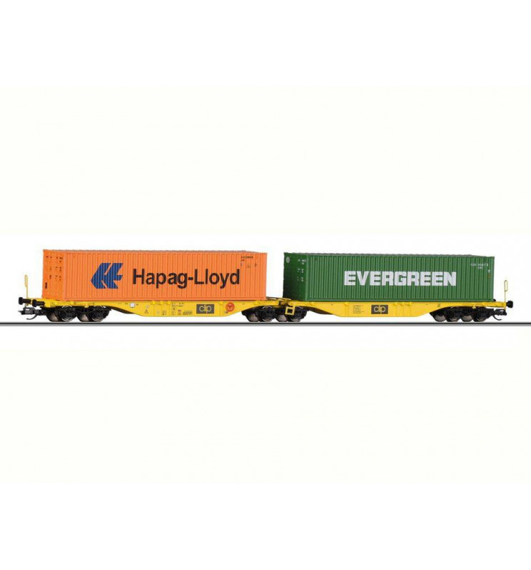 Tillig TT 018069 - Wagon kontenerowy Sggmrs CLIP Intermodal Sp. z o.o., epoka  VI, skala TT