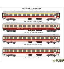 Robo 200511-2 - Zestaw 4 wagonów pociągu Ex ODRA 2, epoka IV z oświetleniem wnętrza