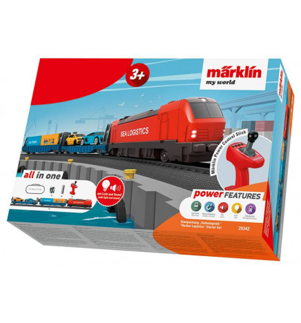 Marklin M029342 - Zestaw startowy Transport Portowy zasilany akumulatorem (Marklin My World)