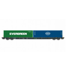 Igra Model 96010075 - Wagon platforma Sggnss MFD z kontenerami Rail Cosco + Evergreen, epoka VI