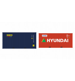 Igra Model 98010030 - Zestaw kontenerów Hanjin 20` Seaco HC + Hyundai LC