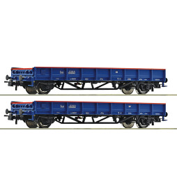 Roco 6600046 - 2-piece set: Low side cars, Volkerrail, ep. VI, H0